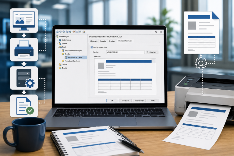 IBM i Overlay erstellen mit ACS Druckertreiber und Printerfile Änderung